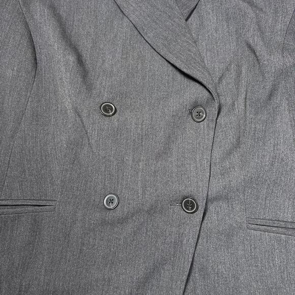 NEW MM LaFleur The Roxane Double Breasted Blazer Light Twill +1 1X Charcoal NWOT - Picture 7 of 15
